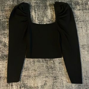 Zara Black Long Sleeve Top